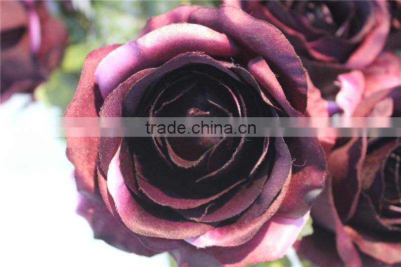 brand name decorative artificial flowers red bundled rose big rose flower