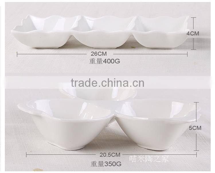 High quality 26*9*4 white ceramic soap dish set