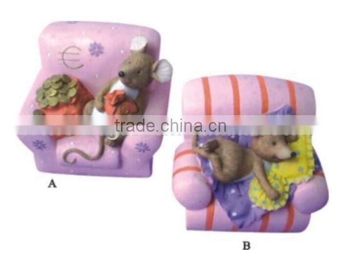 New Polyresin Christmas Xmas Mouse Saving Bank