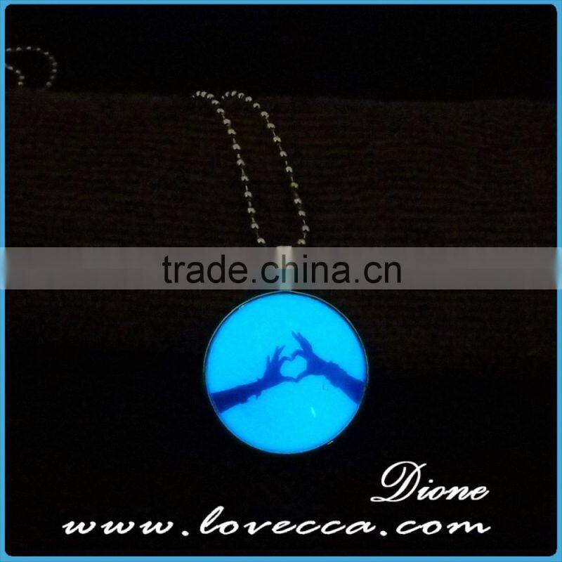 Christmas gift jewelry glow in dark luminous necklace for women