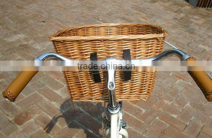ECO-friendly wicker bicycle basket