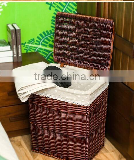 new design willow material hand woven shopping basket