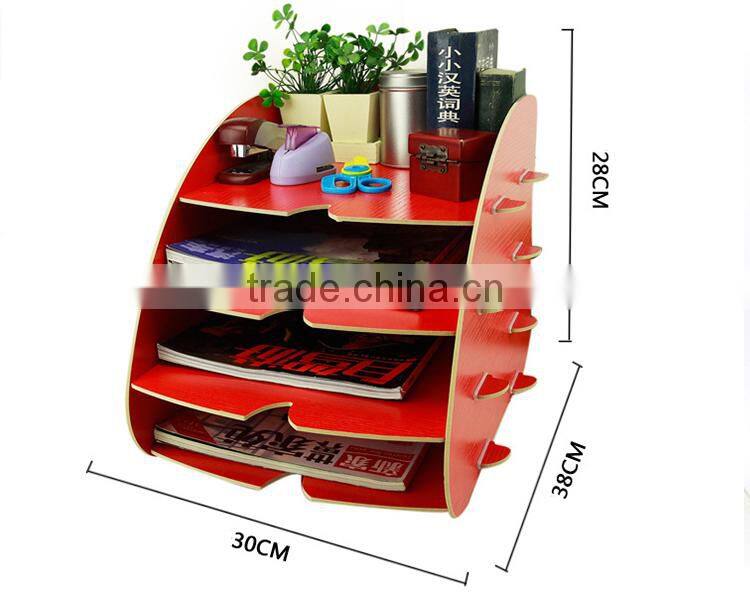 DIY Home Desk 4-Trays File and Pencil Holder