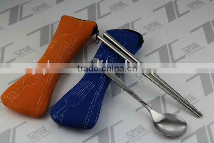 Stainless Steel 430 Fish knife and spoon sets for traveling using and gift