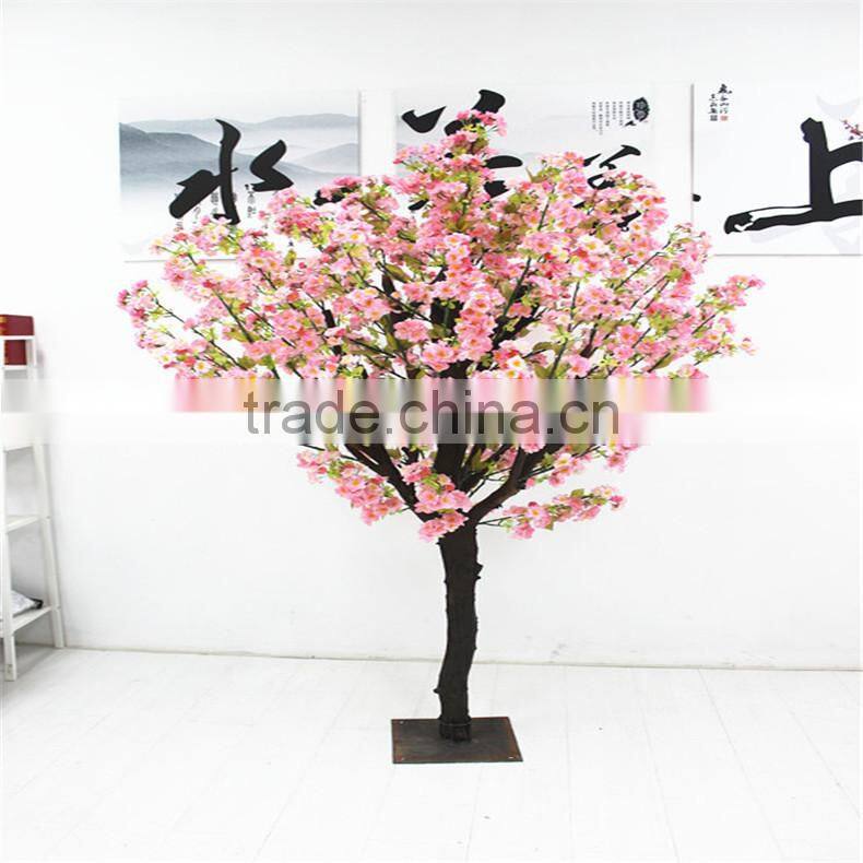 SJZJN 307 Mini Fake Pink Peach Tree for Home Decoration /Mini Bonsai Pink Peach Tree