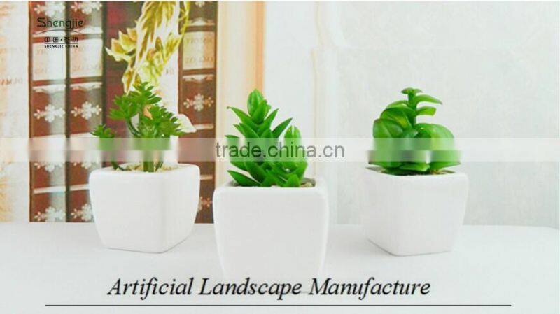 artificial green mini plants for office decoration