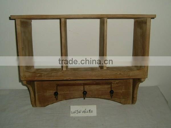 Natural wood wall cabinet