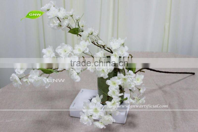 GNW BLB-CH1605015 Cheap wedding decoration ivory white silk Artificial cherry blossom for sale