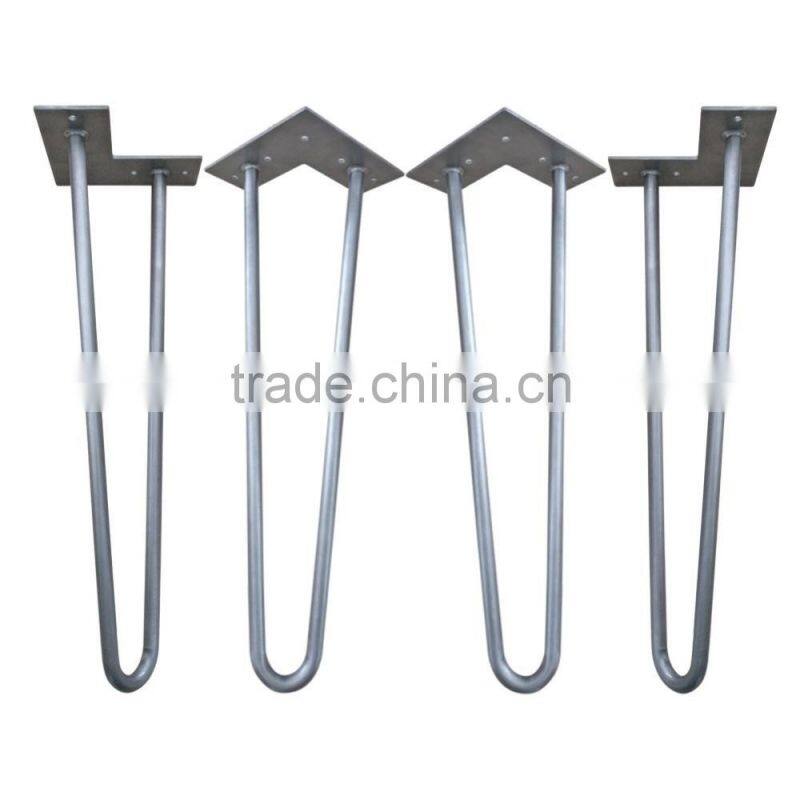 16 inch Set of Four steel hairpin table legs for End Tables