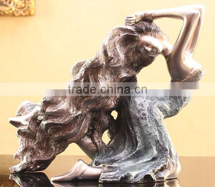 Couples dolphins for home resin decoration