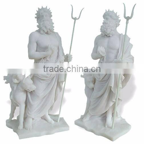 Life size poseidon greek marble statues for decoration