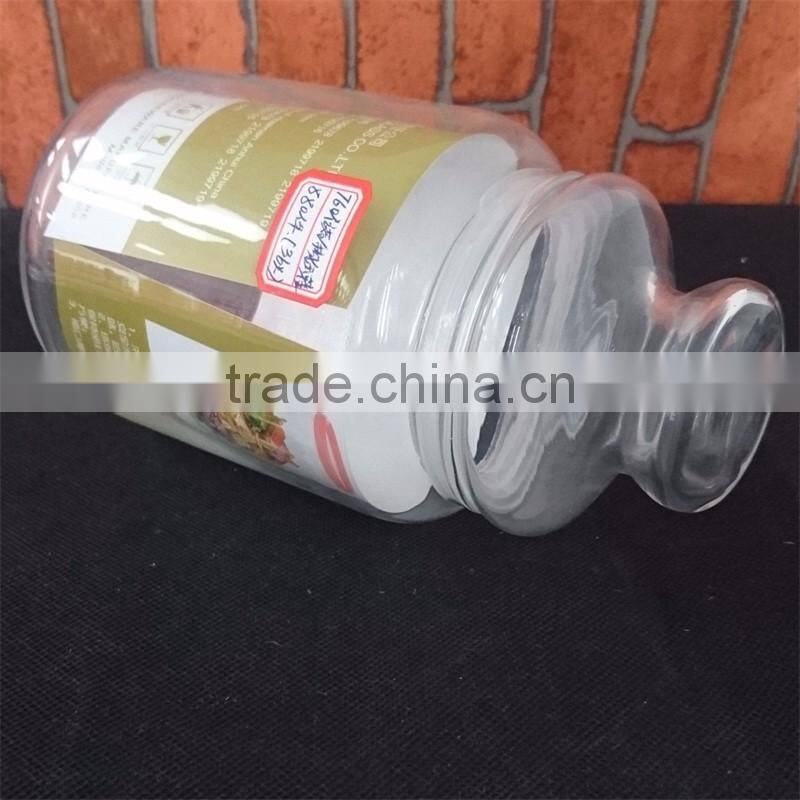 2016 New Design Glass Storage Jar With Glass Lid