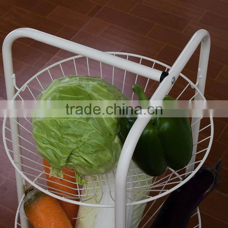 Wholesale metal 3 tiers kitchen fruit and vegetable floor display stand