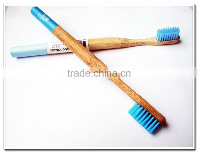 Colorful bristle recyclable and environmental adult bamboo toothbrush
