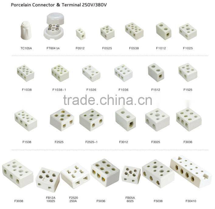 15A electrical porcelain connector