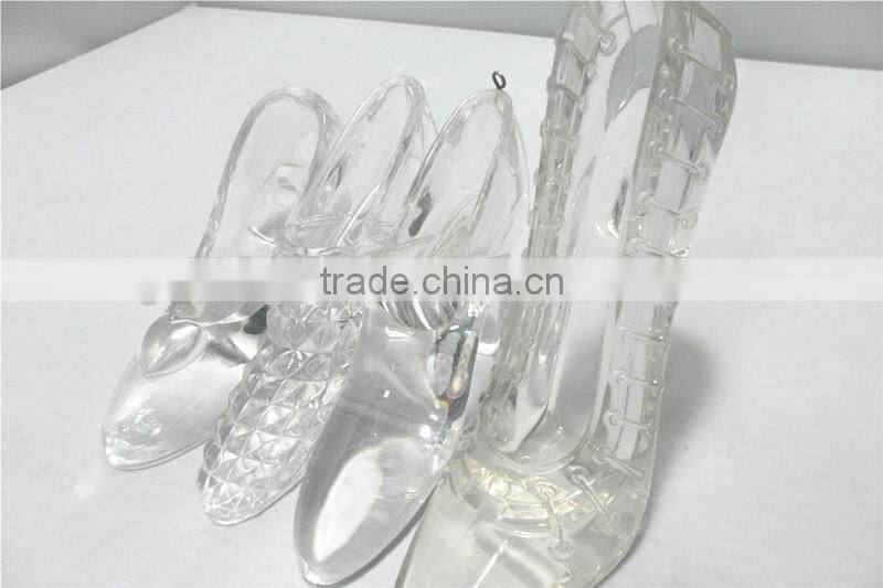 Acrylic transparency crystal wedding shoe & Islamic wedding hanging&table gifts for Valentine's Day