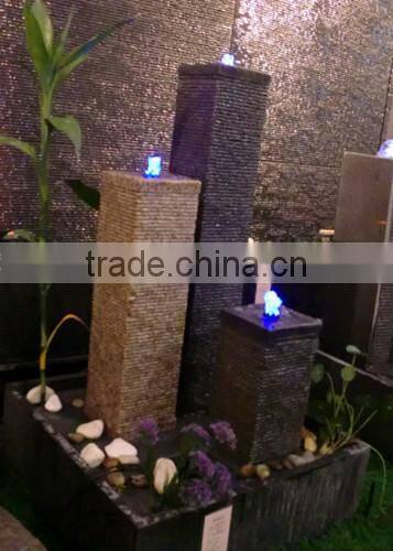 backyard water features waterfalls with led light