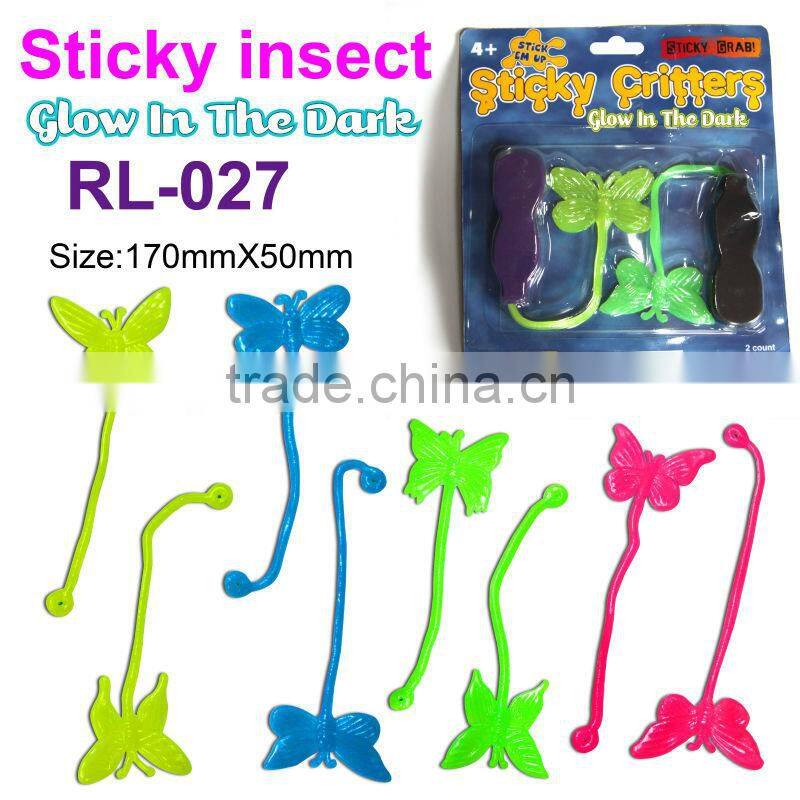 sticky butterfly of glowing insect