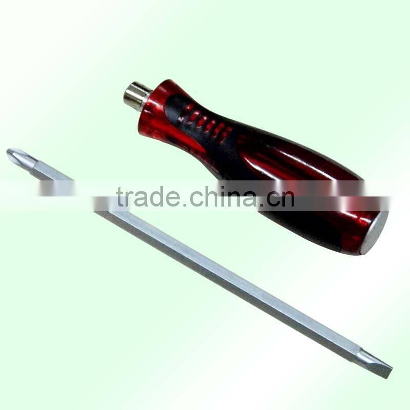 D1039 312 Blue or Brown transparent wear heart handle with two use screwdriver