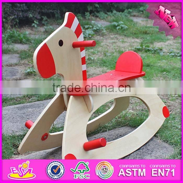 2016 new design baby funny toy wooden rocking horses for sale W16D088