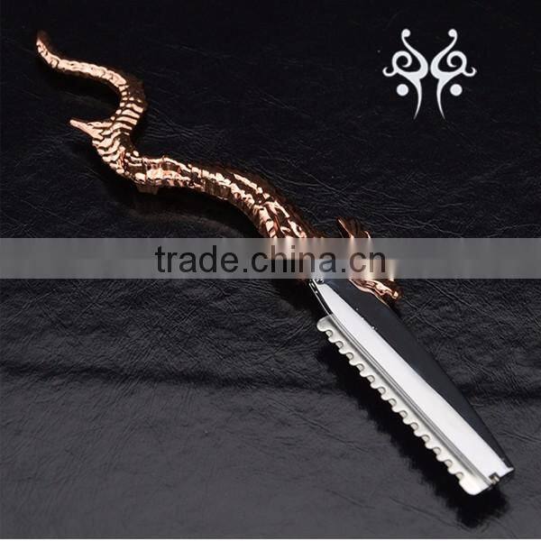 2017 Dragon handle folding straight barber razor with stainless steel blade