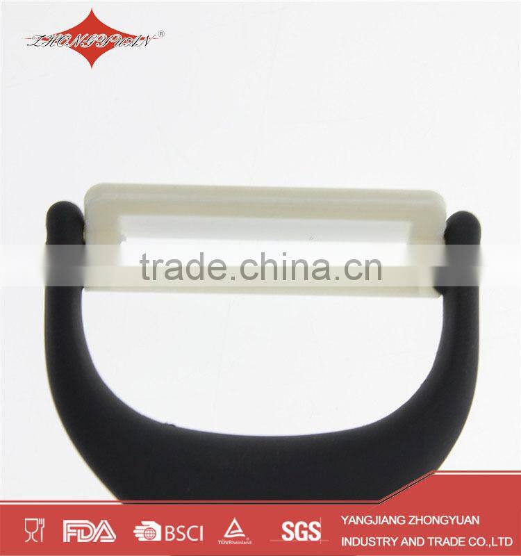 multi-function ceramic blade potato vegetable peeler with rubber handle