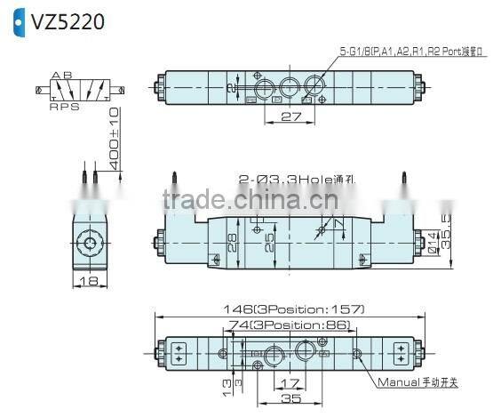 VF VZ pressure reduce valve with high quality