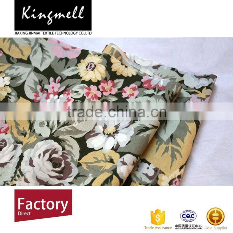 Factory Direct Sales Garment Customized Printed Floral Cotton Fabric