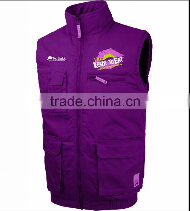 Best high quality high collar 6 pockets workwear bodywarmer