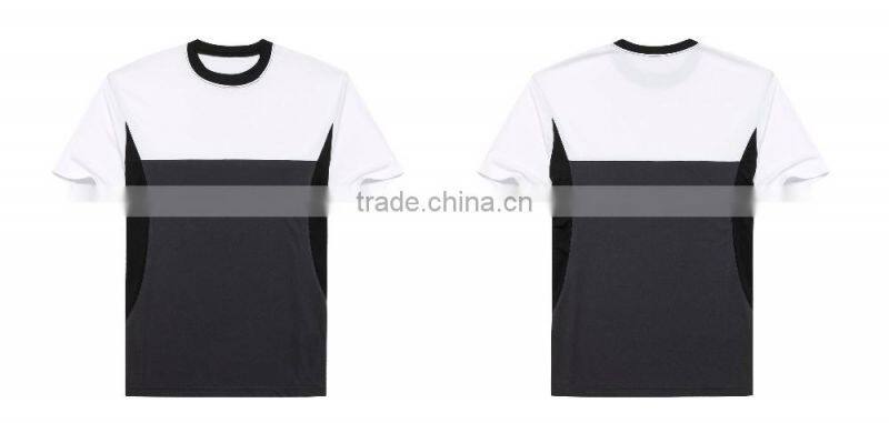 2016 simple o-neck 100%polyester men's short sleeve t shirt