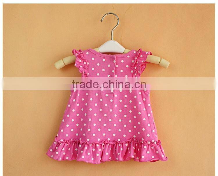 2017 Newborn butterfly polk dot print baby clothing suit Wholesale hemp manufacturer Baby clothing