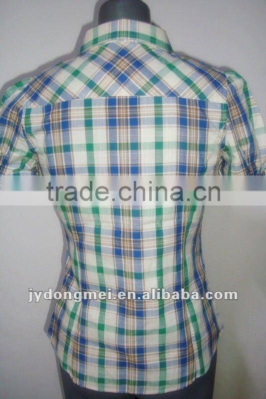 100%cotton lady's elegant short sleeve shirt