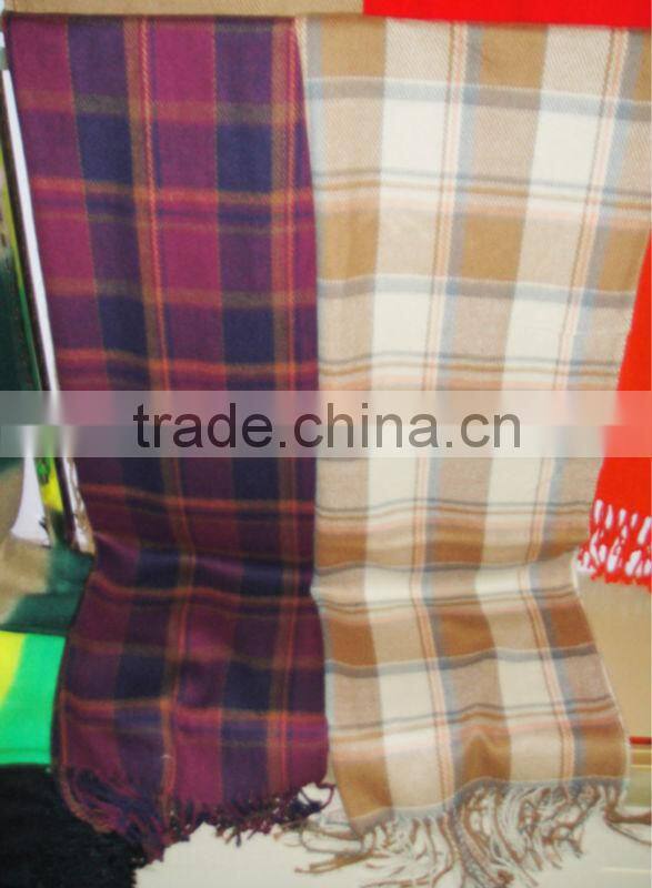 stylish plaid pashmina shawl scarf