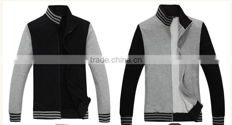 2016 spring collar fleece male knitting cardigan sports leisure jacket sportswear hoodie for men