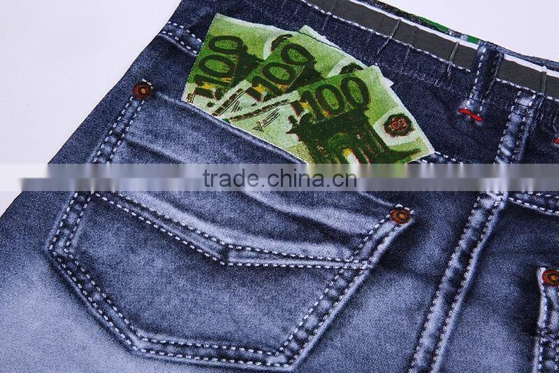 MGOO High Fashion Underwear Men Cotton Comfortable Jeans Print Shorts Custom Printing Stock
