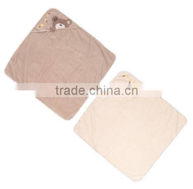 Trade assurance custom embroidery designs cotton terry fabric animal wholesale kids bath poncho hooded towel