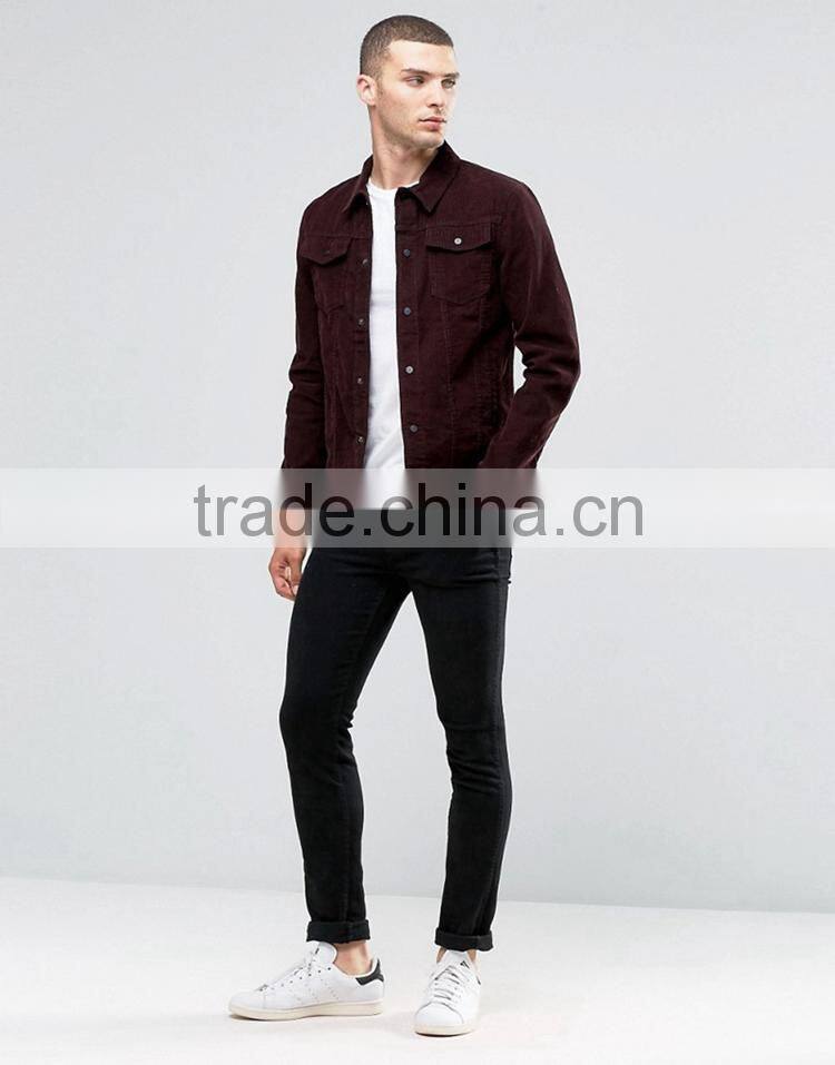 New design Wine shirt style men plain lapel causal jacket for young men with button and pocket