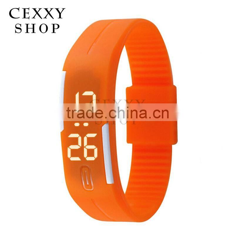 2016 Fashionable Cheap Waterproof Rubber Digital Silicone Led Watch For Sports