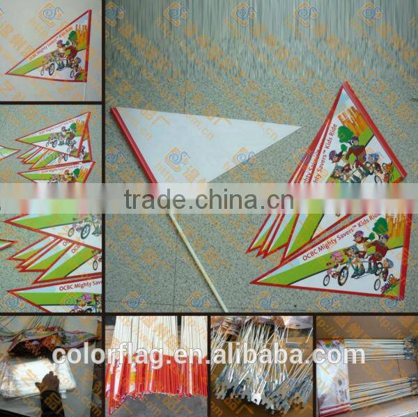 kids safety bicycle flag with pole