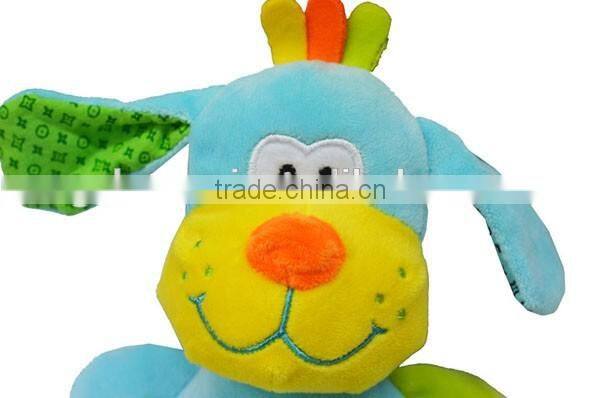 Lovely Squeaky kids plush toys with geometry for formative education/enlighten education
