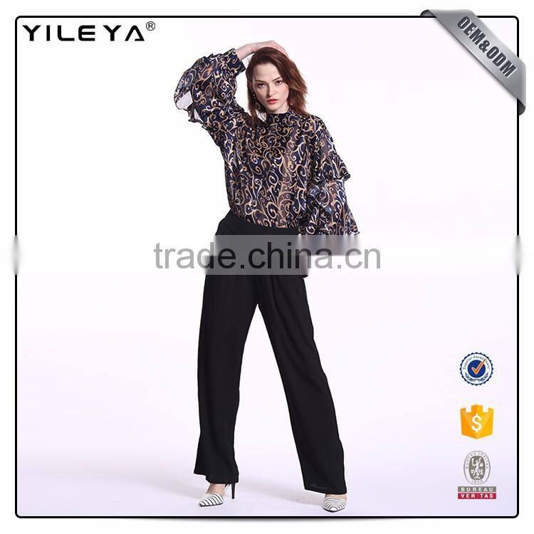 Special design big sleeve blouse,woman top,ladies fashion tops