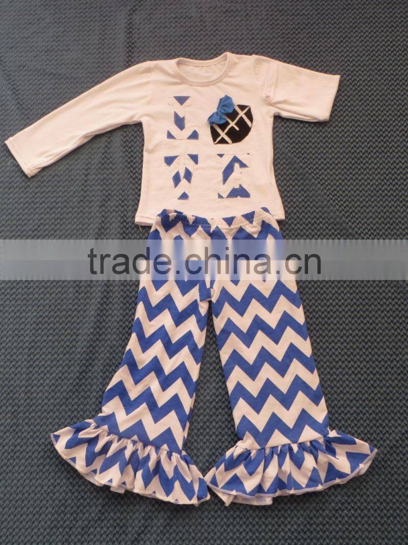 kids boutique fall clothes wholesale baby girls long sleeve blouse and floral skirt Kids QL-153