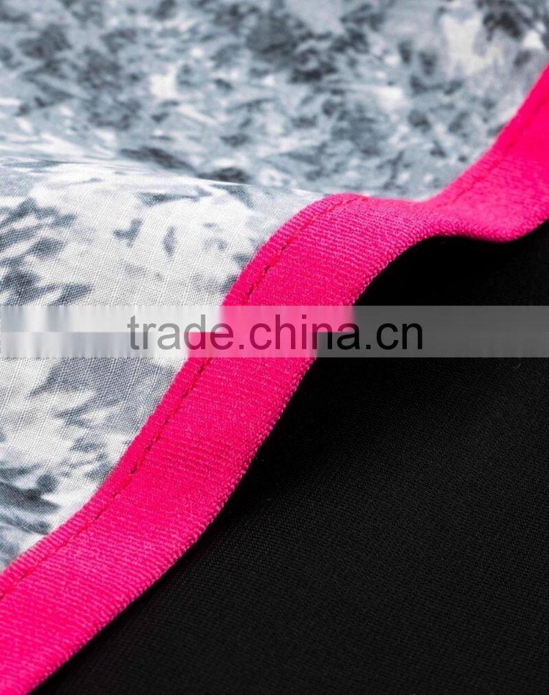 Ladies outdoor wear slim fit fake two-piece 3/4 quick-dry running/yoga sports pants