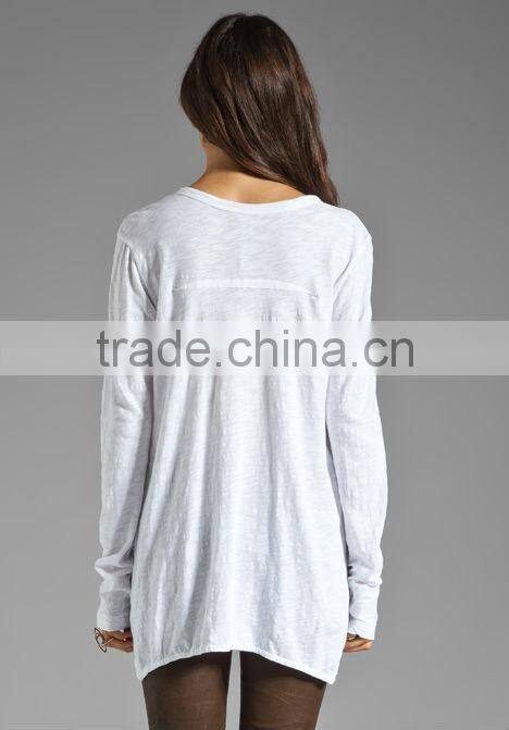 slub slouchy tall t-shirts wholesale