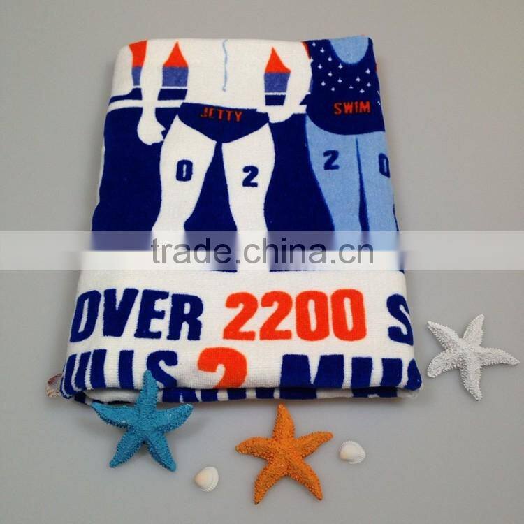 Printed microfiber bath towel custom size