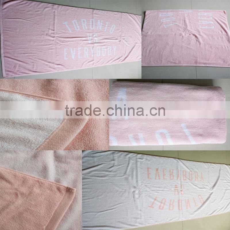 100%cotton custom design Terry Jacquard Yarn dyed large size/light color bath pool/beach blanket Towels