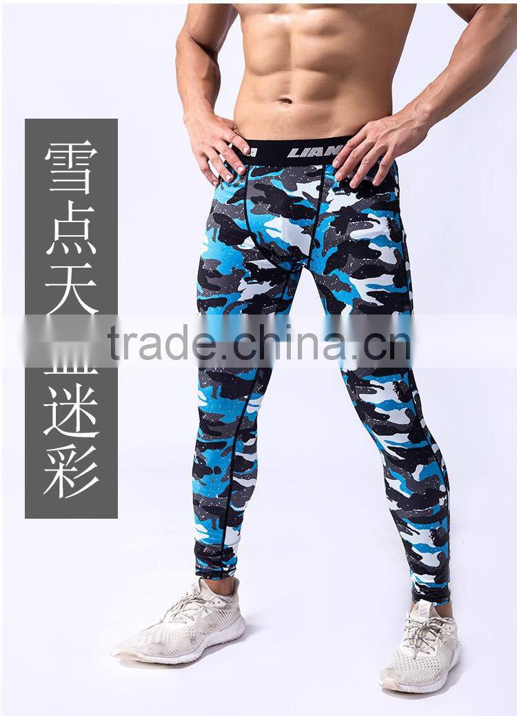 men 220g milk silk camo yoga jogging legging /jqi plus size camoflage athletic yoga pants capris trousers