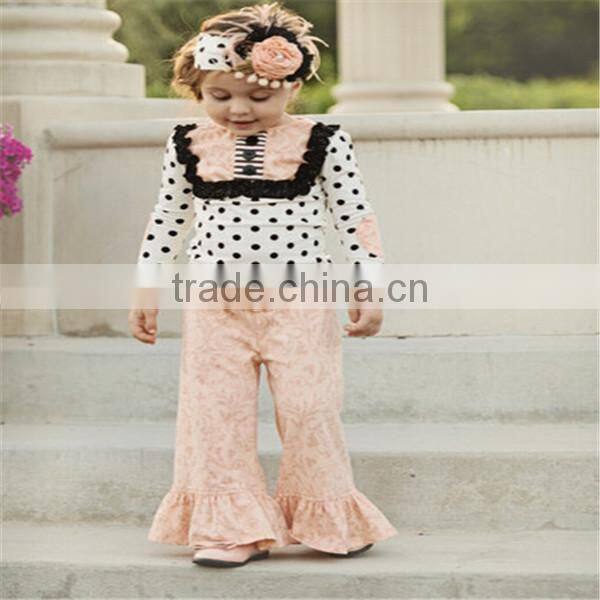 Fashion Style Baby Girls Boutique Snowman Top And Casual Flower Pant Baby Christmas Set Wholesale Baby Clothes
