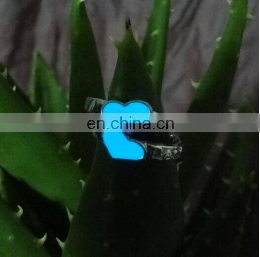 Best Frineds Heart Silver Glow in the Dark Jewelry Ring New