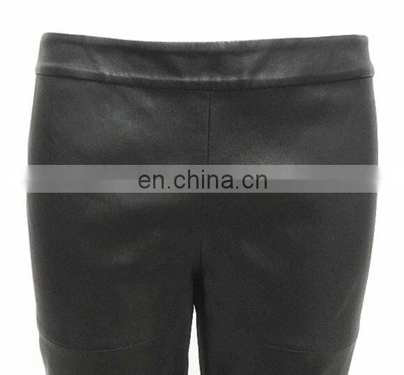 wholesale stretch women sexy black leather leggings for women stretch pants